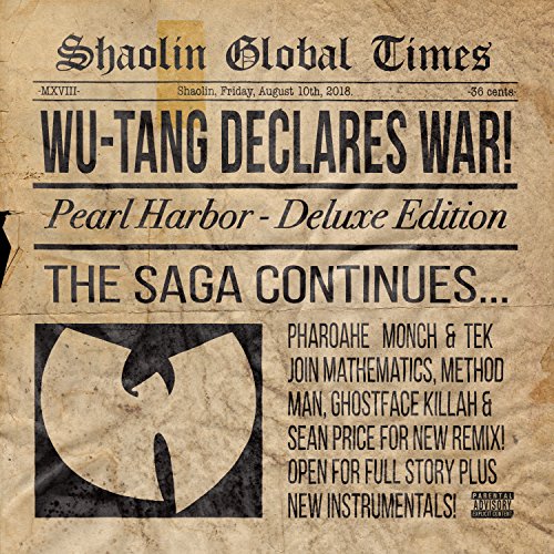 Wu-Tang Clan “Pearl Harbor” album cover designed as a vintage newspaper.