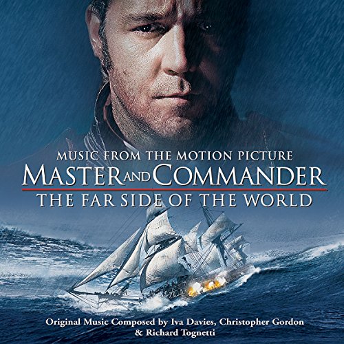 CD cover for "Master and Commander" soundtrack featuring a man and sailing ship.