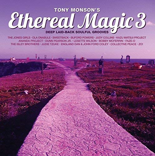 CD cover: a stone path leads toward the ocean under a purple sky.