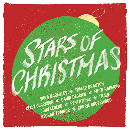 Christmas CD cover with a green ornament and artist names listed.
