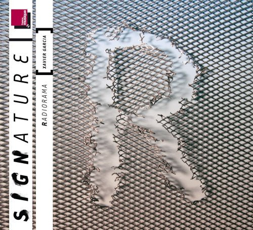 CD cover for Xavier Garcia’s “Radiodrama” with wire mesh imagery.