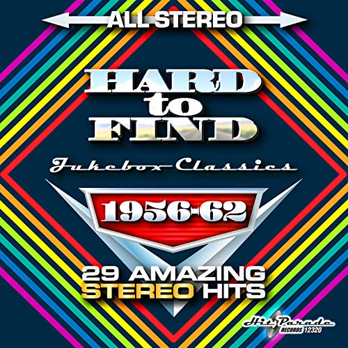 CD cover with colorful geometric design and classic car illustration.