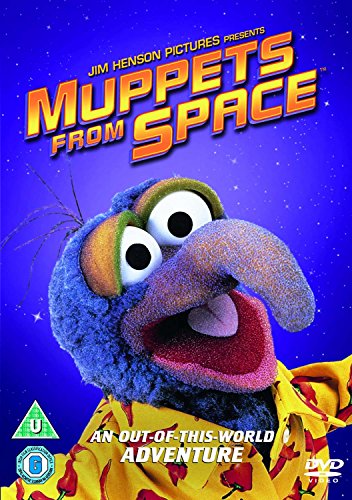 DVD cover for “Muppets From Space” featuring Gonzo against a blue, starry background.