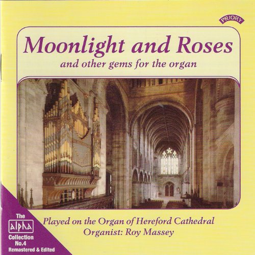 CD cover: Hereford Cathedral organ interior with title "Moonlight and Roses".
