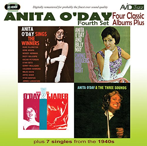 CD cover for Anita O’Day’s “Four Classic Albums Plus” with portrait images.
