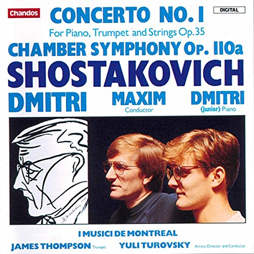CD cover for Shostakovich’s Concerto No. 1, featuring a sketched face.
