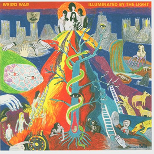 CD cover: Surreal, colorful illustration with figures, eyes, and castle imagery.
