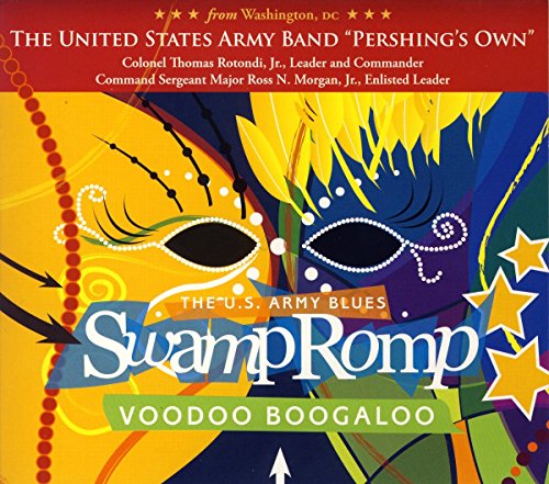CD cover for “Swamp Romp” by the US Army Band, featuring Mardi Gras masks.