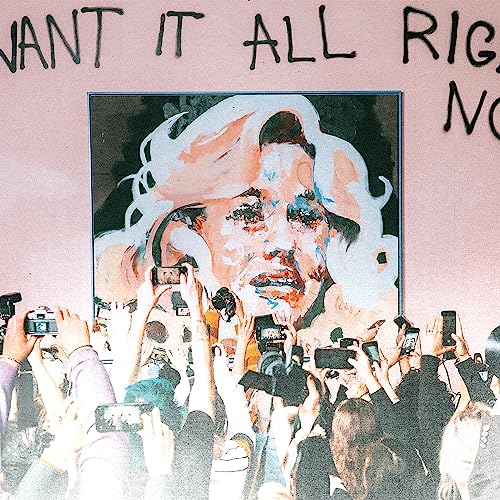 CD cover for Grouplove’s “I Want It All Right Now” with a painted portrait.
