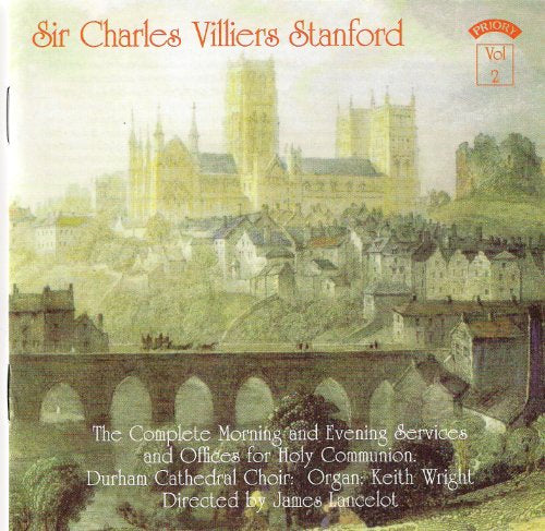 CD cover: cathedral painting, text naming composer Stanford and Durham choir.