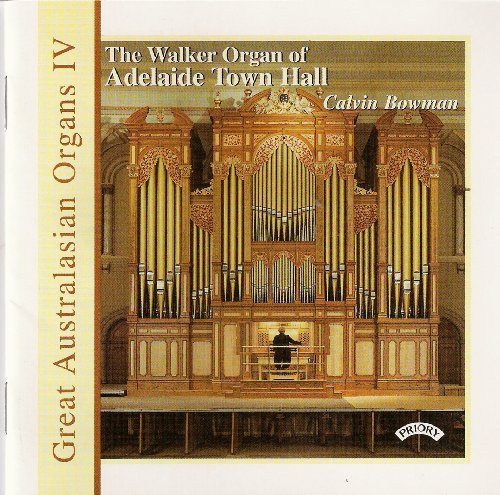 CD cover featuring a large pipe organ inside Adelaide Town Hall.