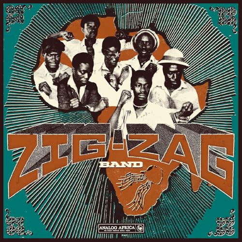 Zig-zag Band album cover with group portrait and African continent map.