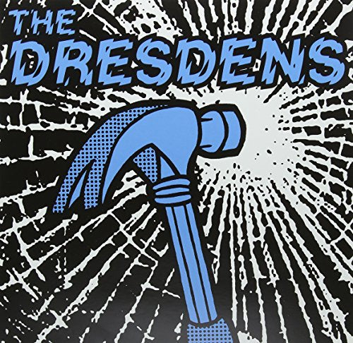 Vinyl record cover: "The Dresdens" with a blue hand and shattered glass.