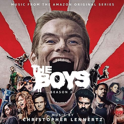 CD cover for "The Boys" Season 2 soundtrack featuring a distorted portrait.