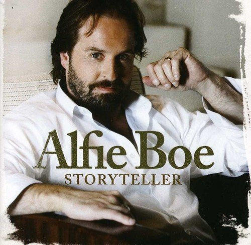 CD cover for Alfie Boe’s “Storyteller” featuring a portrait of the singer.