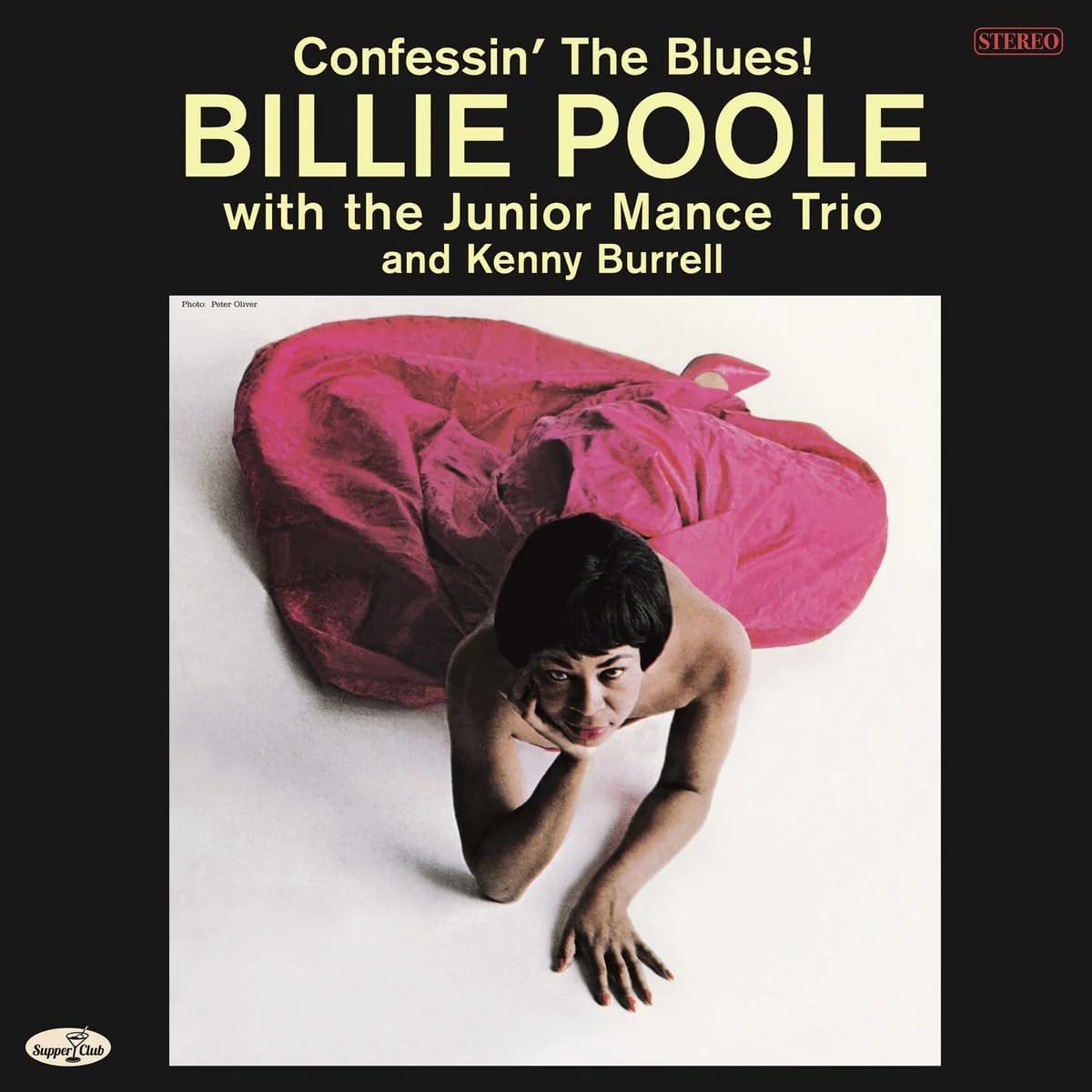 Record album cover: Billie Poole in pink, posed dramatically.