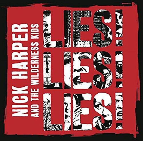 Red CD cover with bold, repeating white text: "LIES! LIES! LIES!".