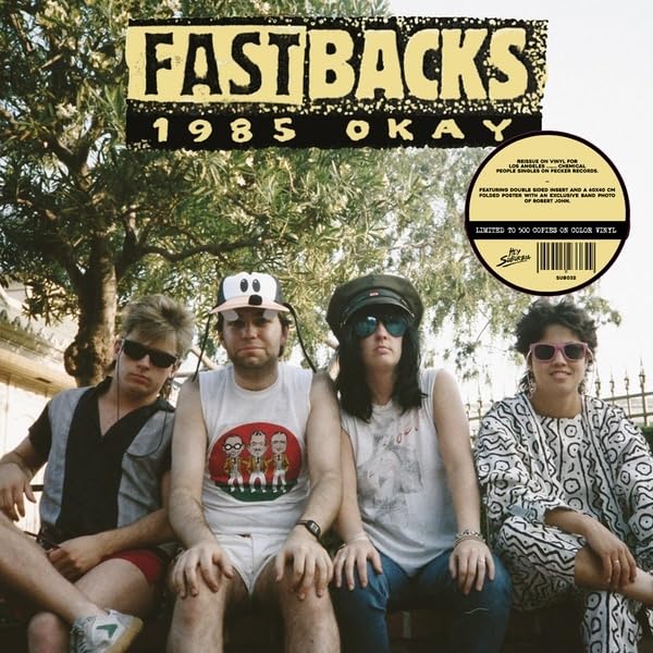 1985 Okay album cover by Fastbacks, featuring a band portrait.
