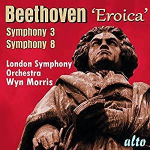 CD cover featuring Beethoven portrait and text: Symphonies 3 & 8.