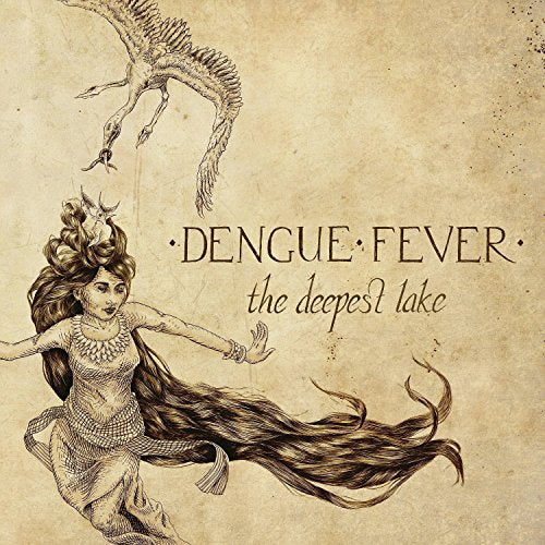 Vintage-style album cover with illustrated woman and bird drawing.