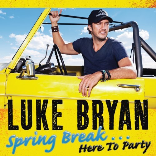 Luke Bryan album cover featuring him leaning on a yellow Jeep.