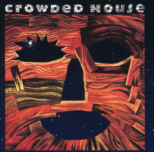 Crowded House “Woodface” CD cover: abstract face in warm, textured tones.