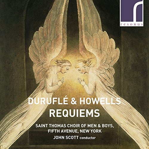 CD cover depicting two praying angels with text: “Duruflé & Howells Requiems”.