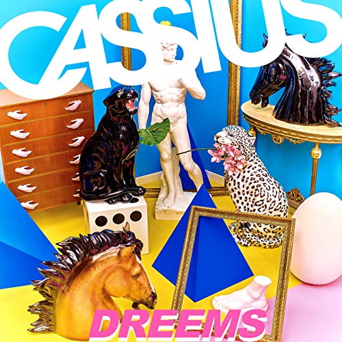 CD cover for Cassius’ “Dreems” featuring statues and animal figures.