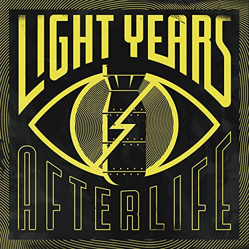 CD cover for “Light Years - Afterlife” featuring an eye and lighthouse.