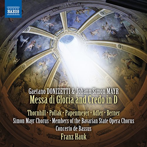 CD cover featuring a painted church dome and text: Donizetti:Messa di Gloria.