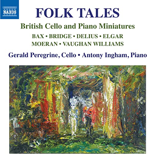 CD cover for “Folk Tales” featuring abstract forest painting.