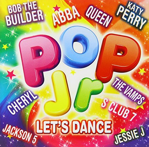 Colorful "Pop Jr: Let's Dance" CD cover with large, stylized text and artist names.