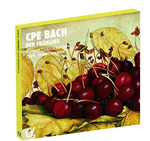 CD cover with vintage floral illustration and text: C.P.E. Bach, Der Frühling.
