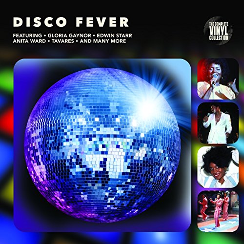 Disco Fever vinyl album cover with a mirrored disco ball and performers.