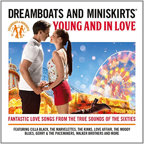CD cover: couple embracing, fairground background, "Dreamboats and Miniskirts" title.