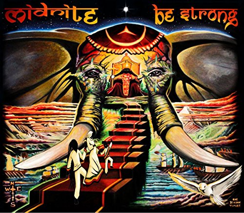 CD cover: colorful painting of an elephant's face with a stairway.