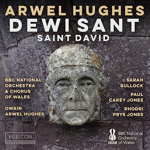 CD cover for "Dewi Sant" featuring a stone bust and text.