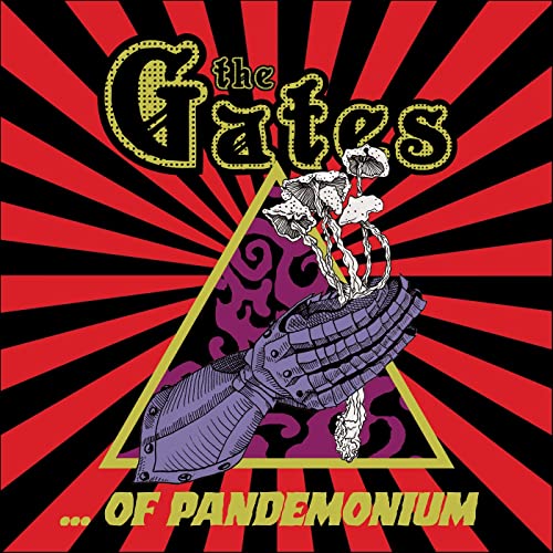 CD cover for "The Gates - …Of Pandemonium" with hand and mushrooms.