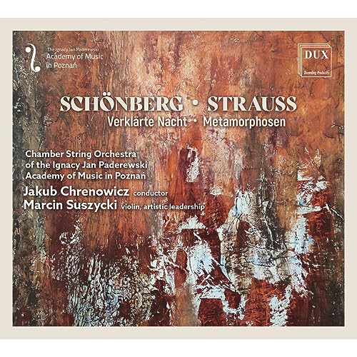 CD cover for Schönberg and Strauss chamber orchestra recordings.