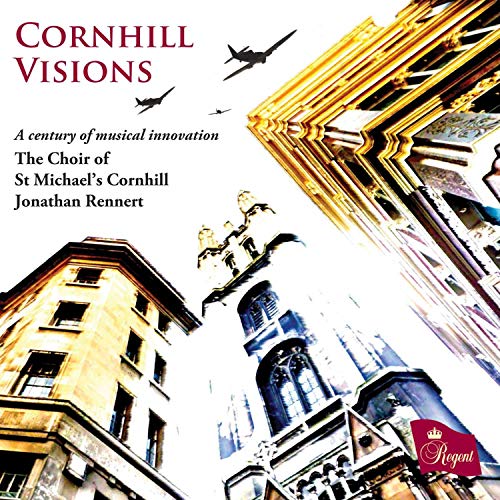 CD cover featuring a church tower, planes, and gold framing.