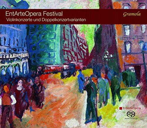CD cover: Impressionistic painting of a bustling city street scene.