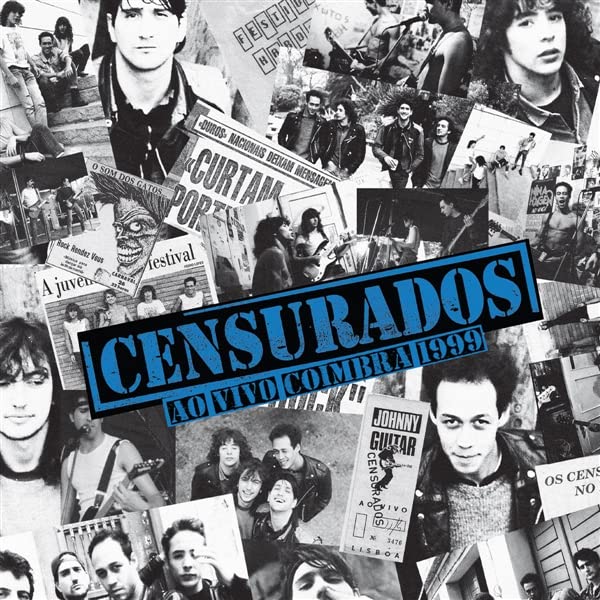 Album cover for "Censurados - Ao Vivo Coimbra 1999" with collage of photos.