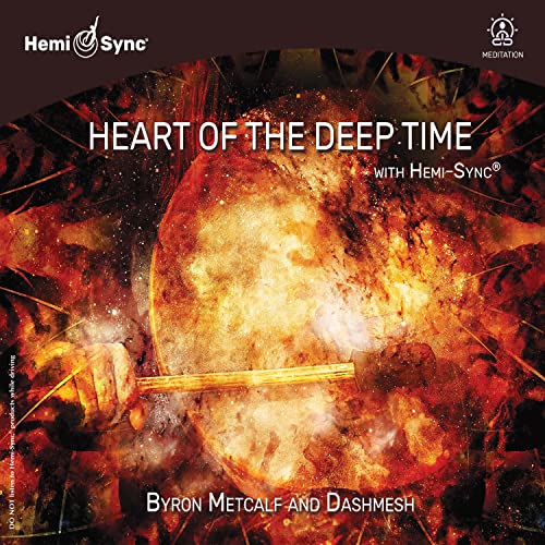 CD cover with swirling red and orange nebula and a shamanic drum.