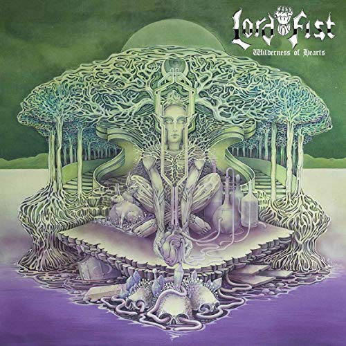Album cover for Lord Fist’s “Wilderness Of Hearts” featuring surreal, organic art.