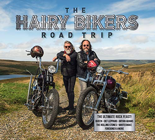 CD cover featuring two bearded men with motorcycles in a landscape.