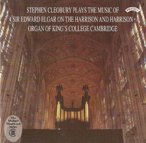 CD cover: King’s College organ pipes framed by stained glass windows.