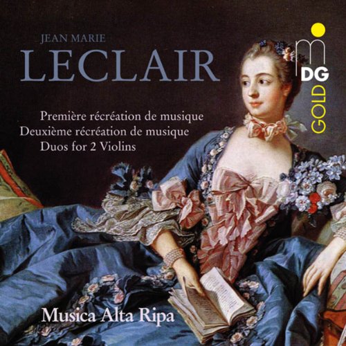 CD cover: portrait of a woman in 18th-century dress, text “Leclair”.