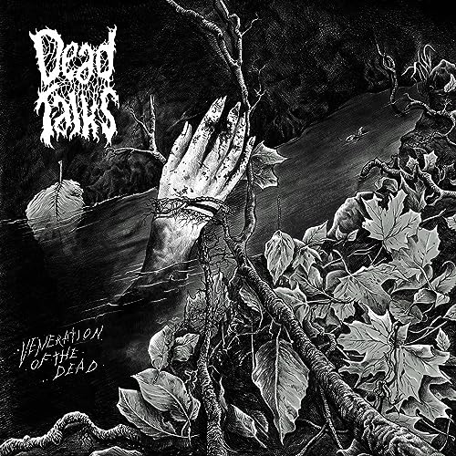 Black and white album cover depicting a skeletal hand reaching towards water.