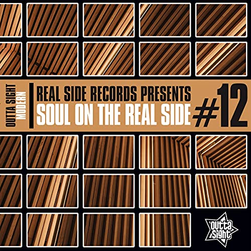 CD cover with a grid of brown, angled lines and white text.