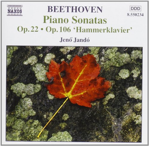 CD cover for Beethoven piano sonatas featuring a fallen red maple leaf.